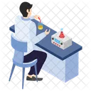Pouring Chemicals Lab Experiment Laboratory Test Icon