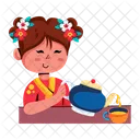 Pouring Tea Serving Tea Chinese Tea Icon