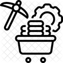Pow Proof Of Work Pickaxe Currencies Money Digital Investment Exchange Ledger Proof Of Work Mining Icon