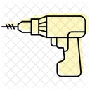 Power Drill Color Shadow Line Icon 아이콘