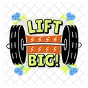 Power Lift Barbell Weight Icon