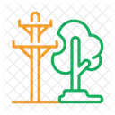 Power lines and trees  Icon