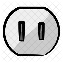 Power Outlet Icon - Download in Colored Outline Style