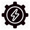 Power Supply Gear Lightning Bolt Icon