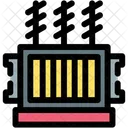 Power Transformer Electrical Transformation Voltage Conversion Energy Distribution Electrical Equipment Icon