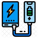 Powerbank Charged Wire Icon