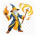 Powerful Sorcerer Character Gaming Icon