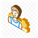 Powerlifting Sport Isometric Icon