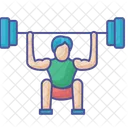 Powerlifting Outline Filled Icon Business And Finance Icon Pack Icon