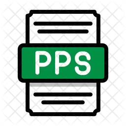 Pps microsoft powerpoint slide show  Icon