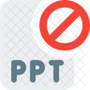 Ppt File Banned  Icon