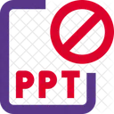 Ppt File Banned  Icon