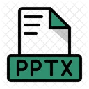 Pptx microsoft powerpoint  Ícone