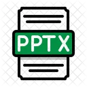 Pptx microsoft powerpoint  Ícone