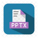 Pptx Documento Arquivo Ícone