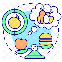 Practice mindful eating Icon - Download in Colored Outline Style