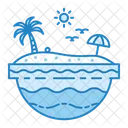 Tropical Verao Praia Icon