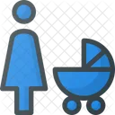 Pram Woman Baby Icon