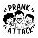 Prank Attack Laughing Friends Icon