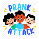 Prank Attack Laughing Friends Icon