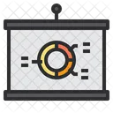 Prasentationsmeeting Moderator Wachstumsdiagramm Symbol