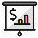 Prasentations Projektor Bildschirm Budget Analyse Streamline Ultimate Symbol