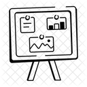 Prasentationstafel Informativ Briefing Symbol