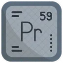 Praseodymium Chemistry Periodic Table Icon