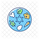 Prato De Seder De Pascoa Seder Pascoa Ícone