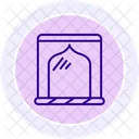 Prayer Niche Mihrab Line Icon Icon