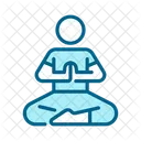 Meditation Icons Color Blue Icon