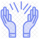 Praying Hands Duotone Line Icon Icon