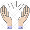 Praying Hands Lineal Color Icon Icon