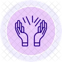 Praying Hands Line Icon Icon