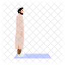 Ramadan Character Traditional Clothes Muslim Man Icône