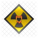 Precaucion Radiactiva Signo Nuclear Simbolo Radiactivo Icono