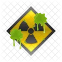 Precaucion Radiactiva Signo Nuclear Simbolo Radiactivo Icono