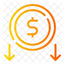 Bajada De Precios Bajada De Tarifas Bajada De Economia Icono
