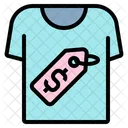 Precio De La Camiseta Etiqueta Del Dolar Camisa Icono