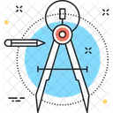 Precision Geometry Compass Icon