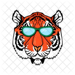 Predator Tiger in Green Glasses  Icon