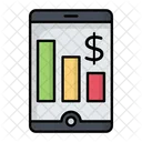 Grafico Descendente Perdida Financiera Perdida Empresarial Icono