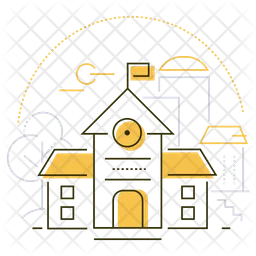 Edifício escolar  Ícone