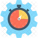 Stopwatch Gearwheel Schedule Icon