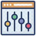 Preferencias Web Ecualizador Web Mezclador De Audio Icono