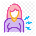 Contractions Pregnant Woman Icon