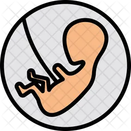 Pregnant belly Icon - Download in Colored Outline Style
