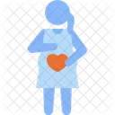 Pregnant Lady Care Happy Icon