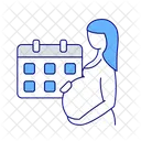 Pregnant Woman Calendar Pregnancy Icon