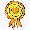 Premio De Corazon Insignia De Corazon Insignia De Premio Icon